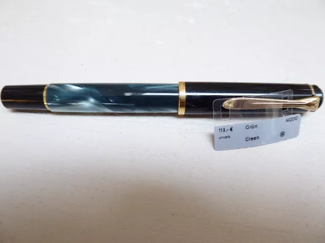 Pelikan M200 Kolbenfüllhalter grün marmoriert Kolbenfüllfederhalter Füller