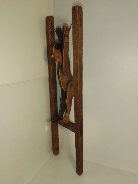Antique Toy Tik-Tak Acrobat Boy On Swing Metal Wind-Up Celluloid Toys Collect#F