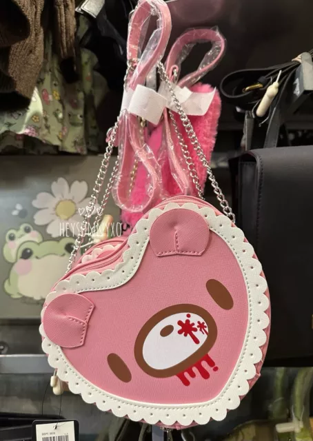 Gloomy Bear Heart Lace Crossbody Bag