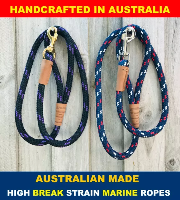 Dog Lead Leash SNAP Solid Rope Heavy Duty AUSTRALIAN HANDMADE