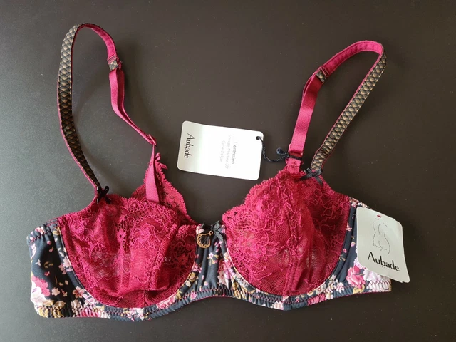 Soutien-gorge Aubade Push-up 'Fleurs De Plaisir' - Taille 95B - Neuf Avec étiquettes