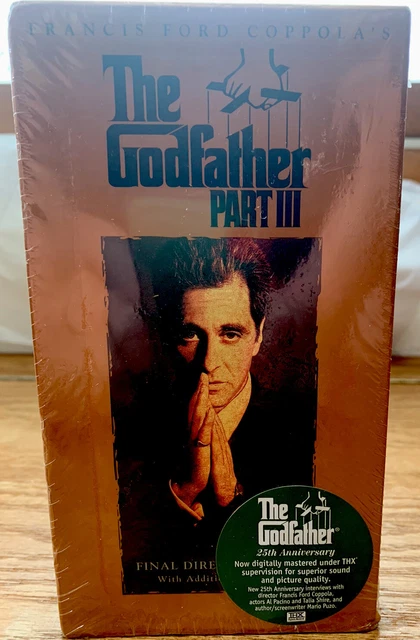 THE GODFATHER PART III 3 VHS 1990 FINAL Director's Cut 2 Tape Set NEW