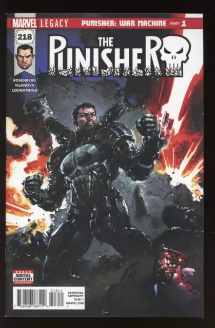 PUNISHER #218 NM 1st CAMEO PUNISHER WAR MACHINE ARMOR 2018 CRAIN COVER b-43
