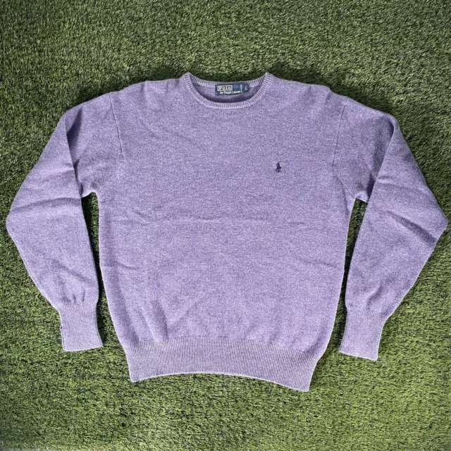 Polo Ralph Lauren Pullover Jumper Sweater Top Mens Vintage Large 100% Lambswool