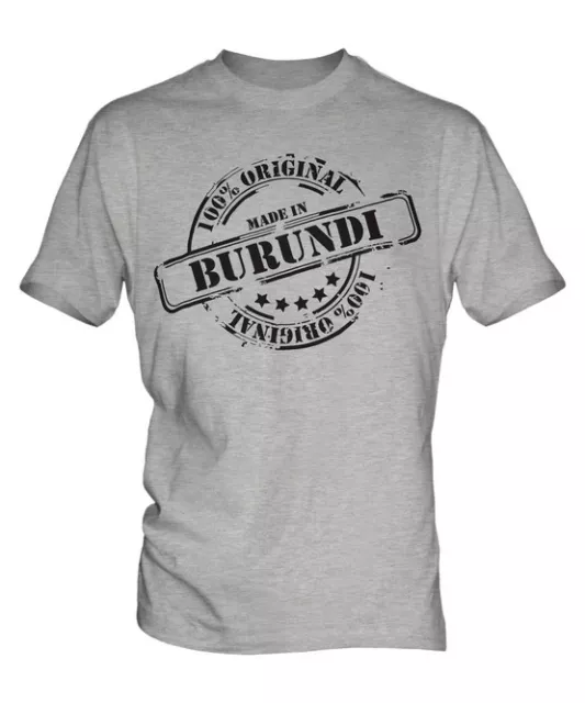 Made In Burundi Mens T-Shirt Gift Christmas Birthday 18Th 30Th 40Th 50Th 60Th