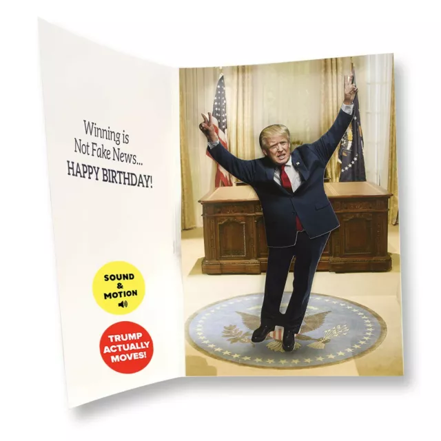 Dancing Donald MOTION & SOUND Birthday Card–Includes 20 Seconds of Trump’s Voice