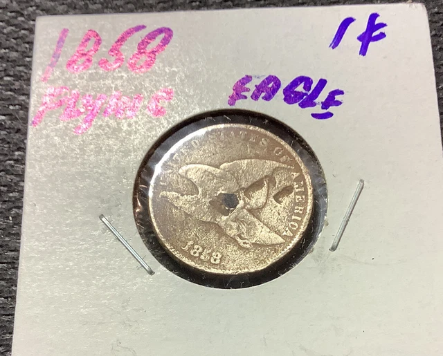 1858 Flying Eagle Small Letter ( Pin Hole)