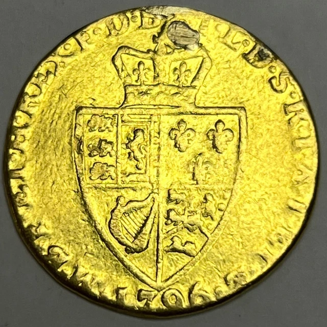 1796 Great Britain Gold 1 Guinea King George III: Holed & Plugged