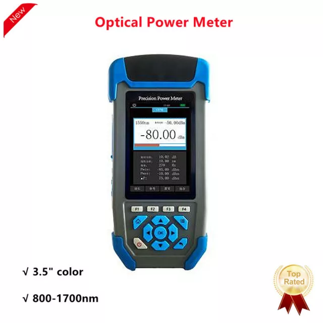 JW3220 Optical Power Meter 800-1700NM Power Meter Visual Fault Locator 3.5"