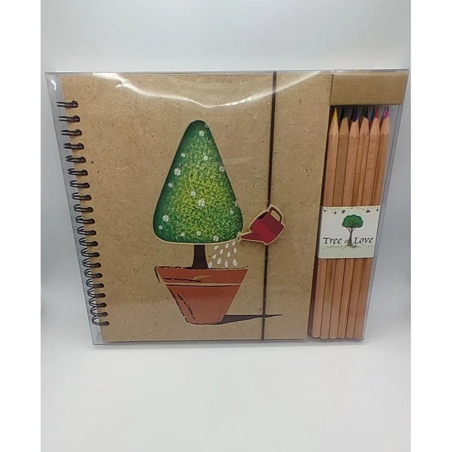 Lápices de colores con cuaderno de bocetos cuaderno de dibujo arte regalos para artistas jardinero