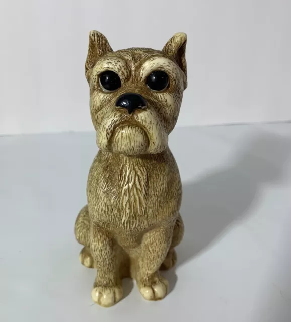 Vintage 1977 Plastic Boxer Dog Bank 6.25”