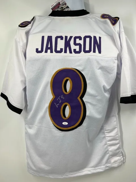 Lamar Jackson Baltimore Ravens Autographed Signed Jersey White JSA Certified