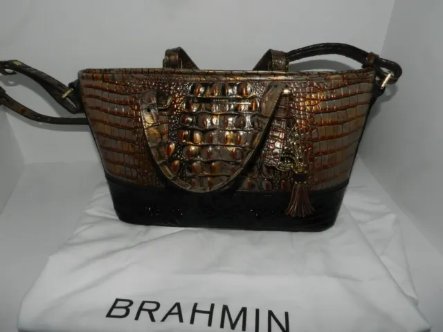 Brahmin Mini Asher FALL TORTOISE? tri color Tote Crossbody