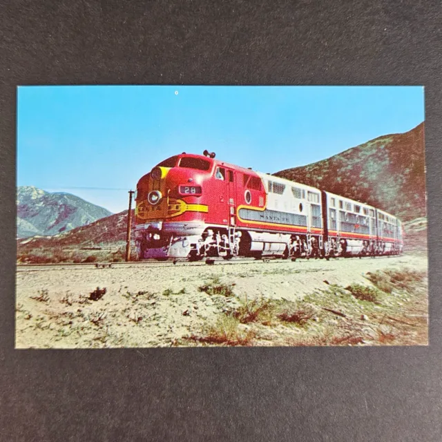 Vintage Postcard A Santa Fe Streamliner Locomotive Grand Canyon National Park AZ