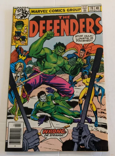 Defenders #70 (April, 1979) Hulk! Dr. Strange! Catch A Falling Lunatik! New