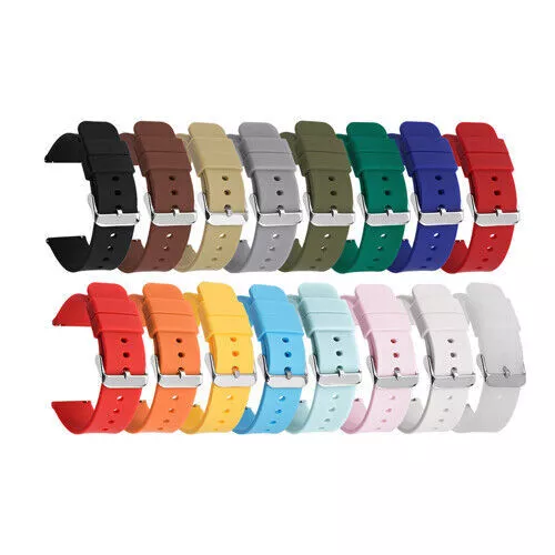 10-24mm Silicone Watch Strap Band Soft Rubber Watch Band Replacement Bracelet