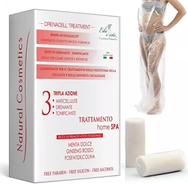 Bende Anticellulite Drenante Gambe Fosfatidilcolina + OMAGGIO Pantalone monouso