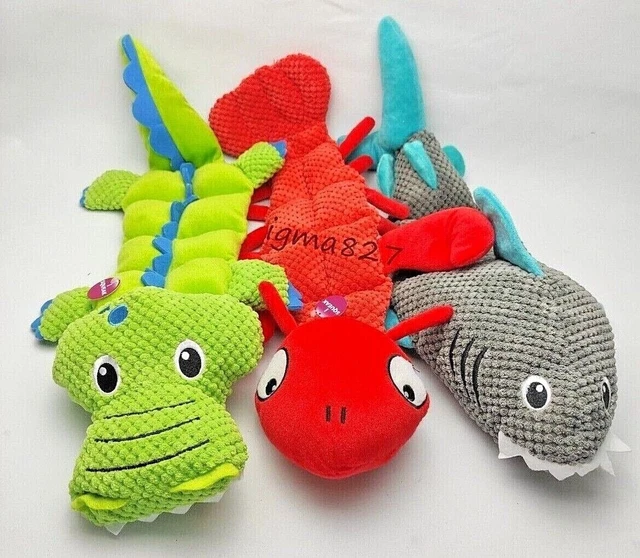 GIANT SQUEAKERS LARGE Comfy Creatures Dog Toy Crocodile Lobster Shark £