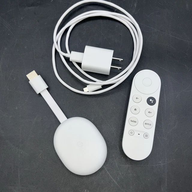 GOOGLE CHROMECAST WITH Google TV 4K (Model GZRNL) w/remote