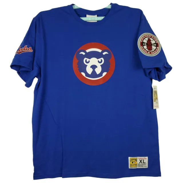Chicago Cubs Mitchell & Ness MLB Shirt XL XLarge Sleeve Patches North Siders NWT