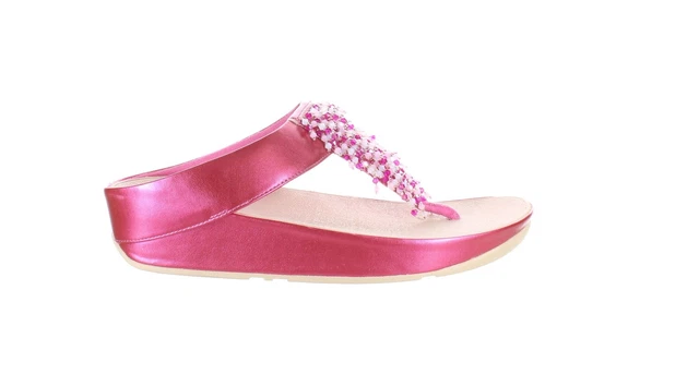 FitFlop Womens Pink T-Strap Sandals Size 9 (7448159)