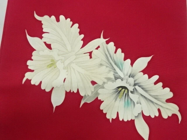 6140488: Japanese Kimono / Antique Nagoya Obi / Shioze / Flower
