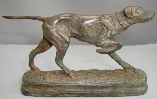 Chien Setter Sculpture Statue Animal Hunting Art Deco Style Art Nouveau