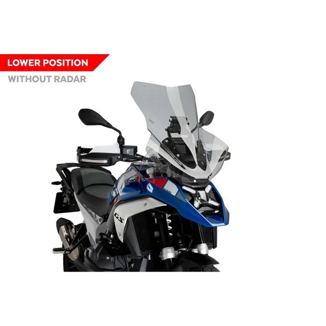 Cupolino Puig Touring 3769H, Grigio Fumè Chiaro - Per Moto, In Acrilico 4mm, Protezione UV, Bordo Arrotondato