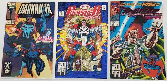 Marvel Comics 3 Comic Books Lot feat. Darkhawk, Punisher 2099, Ravage 2099
