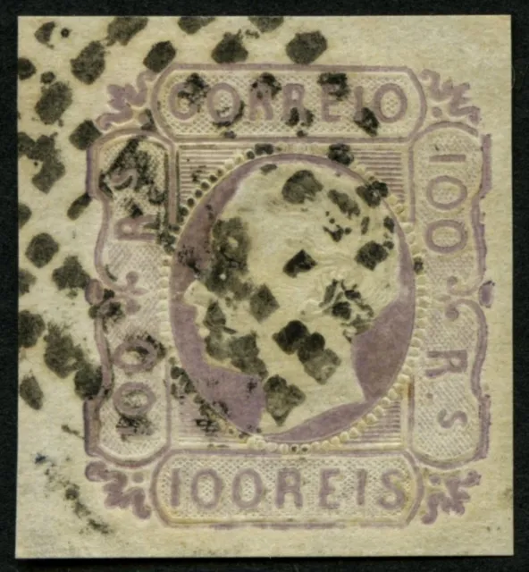 PORTUGAL 16 o, 1862, 100 R. lila, Pracht, FA Nucleo Filatelico, Mi. 130.-