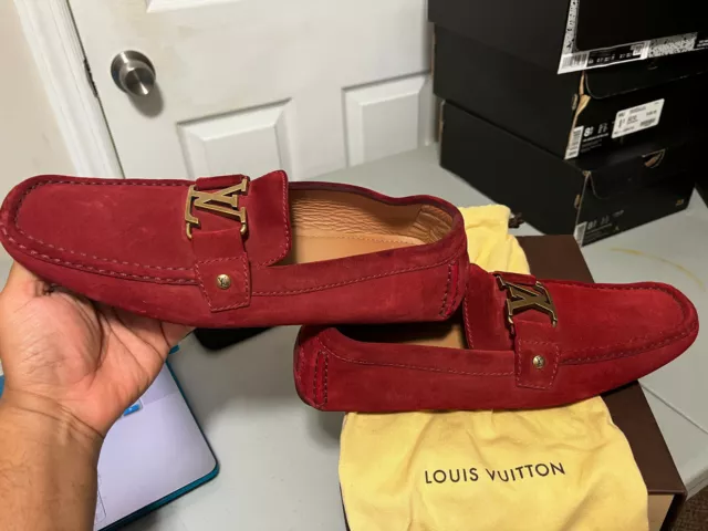 Louis Vuitton, Shoes, 9890 Louis Vuitton Luxury Cherry Red Mens Shoes  Loafers Us Size 8