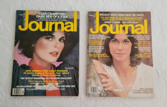 Ladies’ Home Journal Magazines February & August 1978 Kate Jackson Ali Macgraw