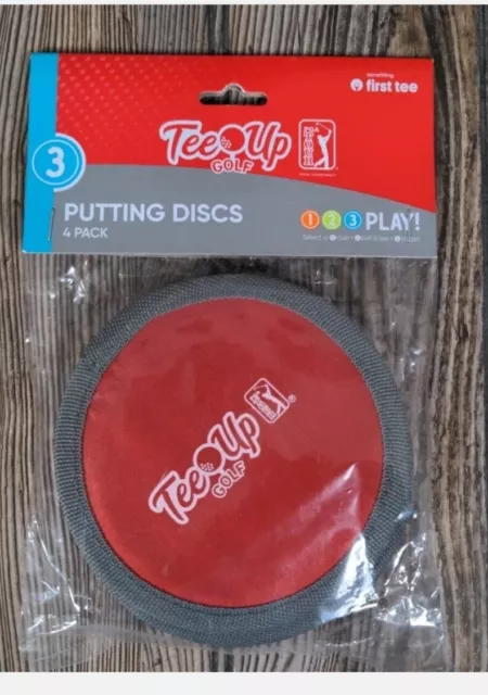PGA Tour Tee Up Golf Putting Discs Targets Practice Anywhere 5 inch 4 Pack