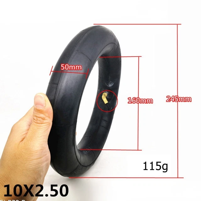 25.4cm Electric-Scooter Pneu Intérieur Tube 10X2.50 Épaissie Caoutchouc Neuf