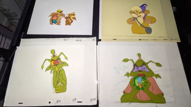 EWOKS animation cels BACKGROUND production art  Vtg Star Wars Toys Figures I12