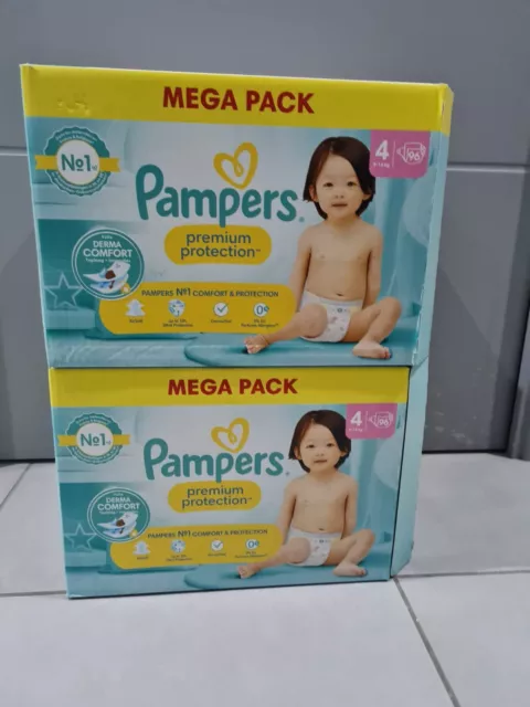 Lot 192 couches Pampers PREMIUM PROTECTION  taille 4