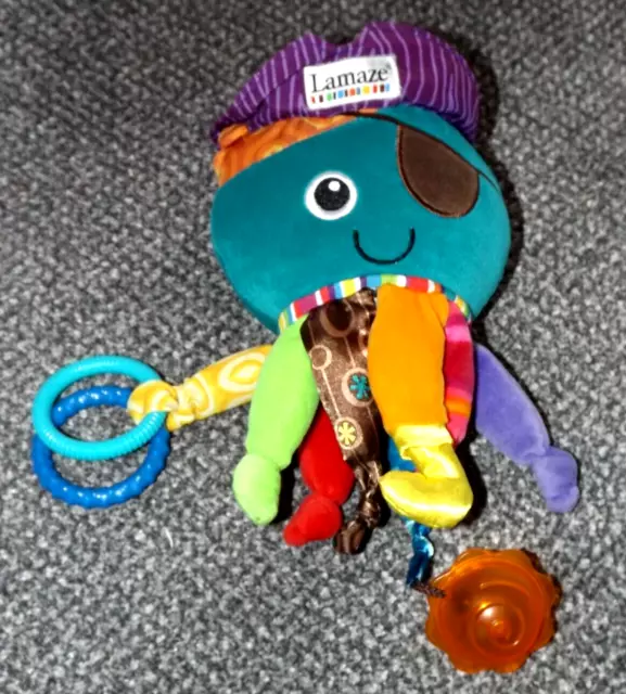 Lamaze Captain Calamari Octopus Play And Grow Sensory Soft Teething Pram Cot Toy