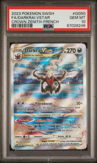 Carte Pokémon : Darkrai Vstar Gg50/Gg70 - Psa 10 - Zénith Suprême