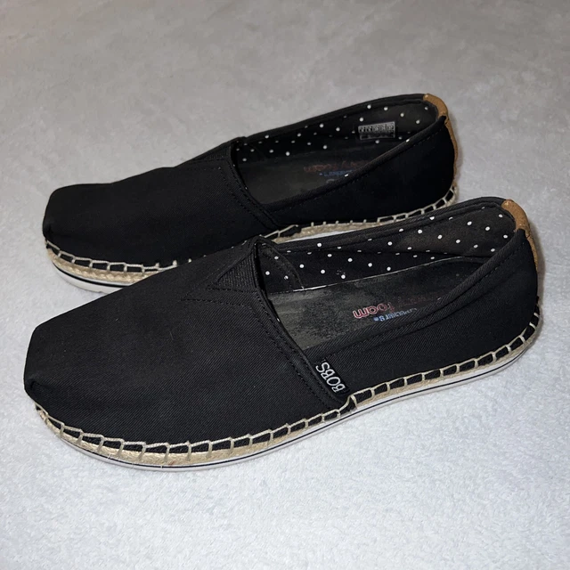 BOBS by Skechers Memory Foam Slip On Shoe Espadrille Women's Sz 8 FAST SHIPINNG
