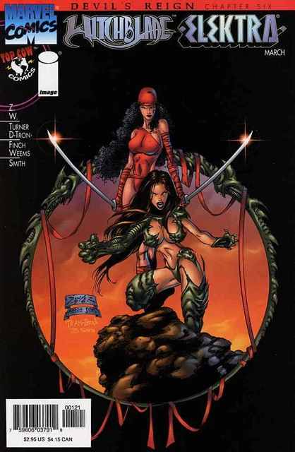 WITCHBLADE/ELEKTRA - #1 Marvel/Image 1997 Top Cow Comic Devils Reign--NEAR MINT!