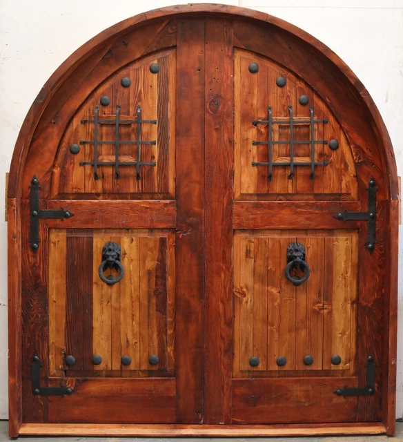 Rustic arch door solid wood oak mahogany alder birch maple Choose species/size
