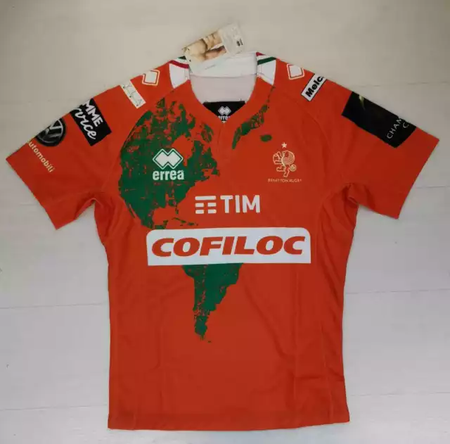 2560 845 ERREA BENETTON Treviso Rugby Maglia Coppa 2017 18 EUR 69