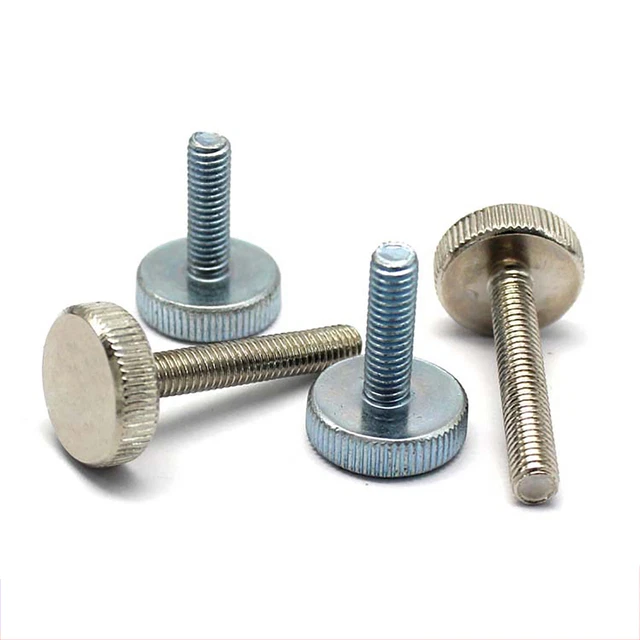 CYLINDER KNURLED THUMB Screws Hand Grip Knob Bolts Zincplated