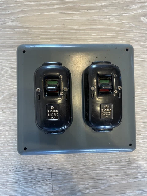 Interruttore Elettrico Vintage In Bachelite 125 V 20 A - Stile - Foto 6