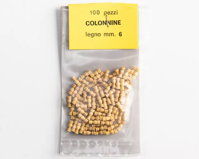 Colonnine in legno bosso 6 mm (100 pz) AM4030-06 - amati modellismo