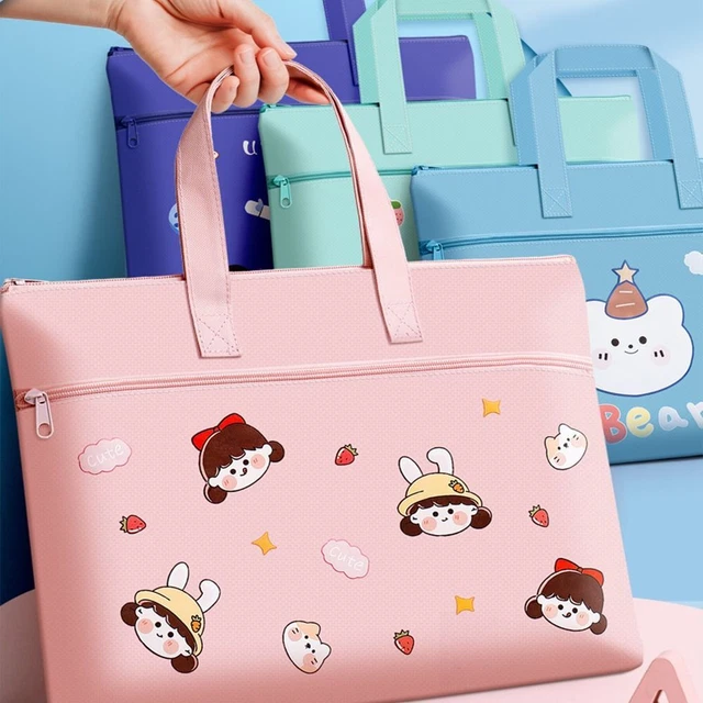 Student Class Carrying Bags Stationery Bags Handbag File Bag Textbook Bags