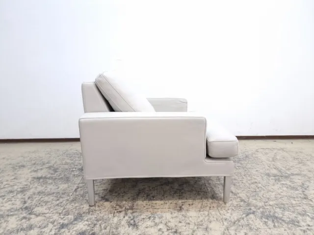 Sillón FSM Clarus gris de sede sofá de diseño sofá de cuero auténtico sofá en crema 2