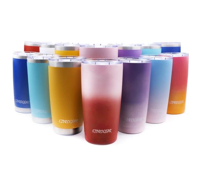 20 oz Stainless Steel Tumbler w/ Handle, Lid, Straws Insulated Travel Mug -Other