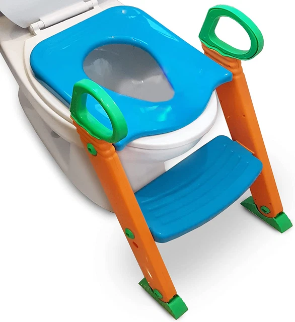 POTTY TRAINING TOILET Seat with Step Stool Ladder Handles Kids Toddlers