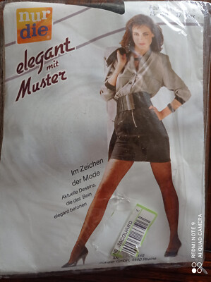 Kunerl Feinstrumpfhose Collant 60 S 70er 42-44 Motif Vintage Neuf dans sa boîte nos Marron 